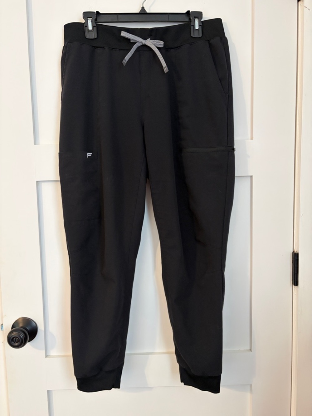 Fabletics Women's Black Jogger with Gray Drawstring. Size L/S